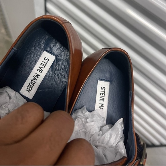 NWB Steve Madden Tan color double-monk strap dress shoes Sz 10.5 - Picture 5 of 10